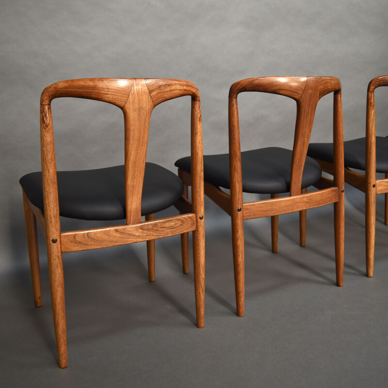 Set of 4 johannes andersen "juliane" chairs, denmark - new upholstery 1960