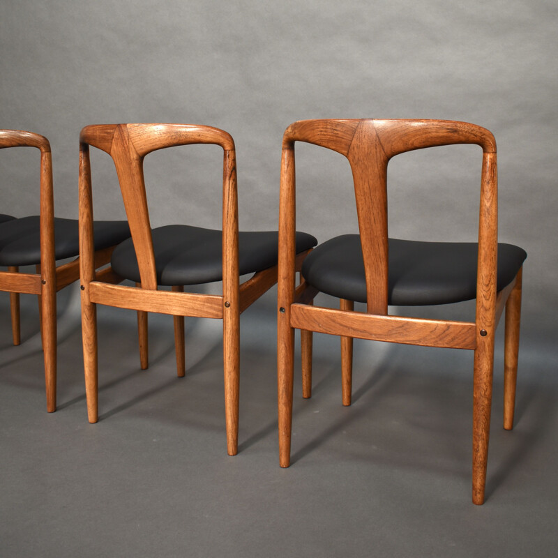 Set of 4 johannes andersen "juliane" chairs, denmark - new upholstery 1960