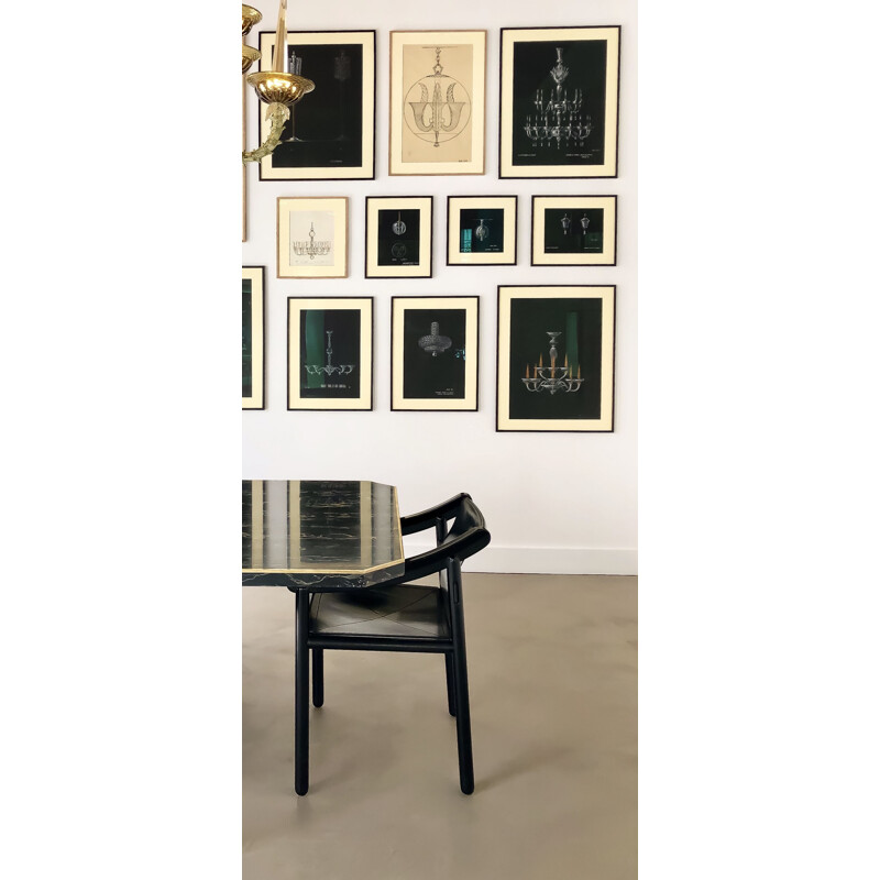 Lot de 5 Chaises ou fauteuils vintage, Vico Magistretti - 1964