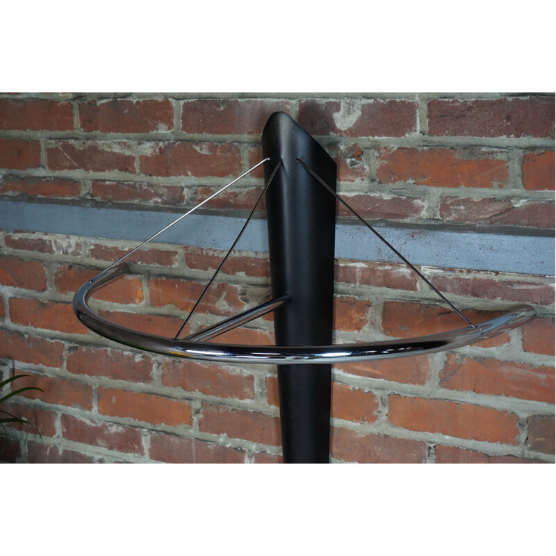 Vintage metal and chrome wall coat rack