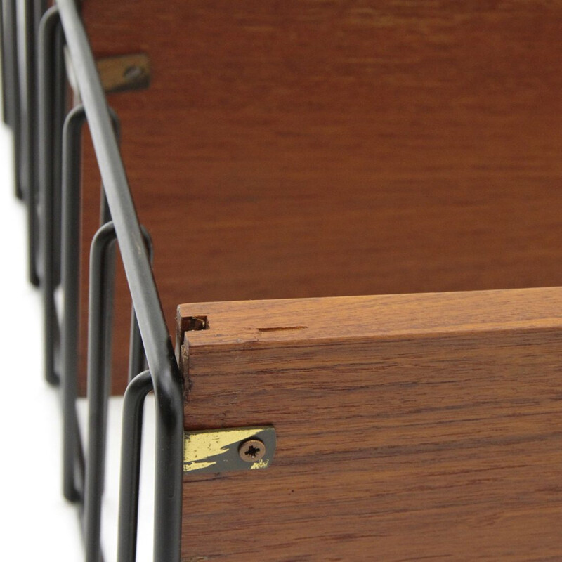 Vintage shelving unit with three teak shelves, 1960s