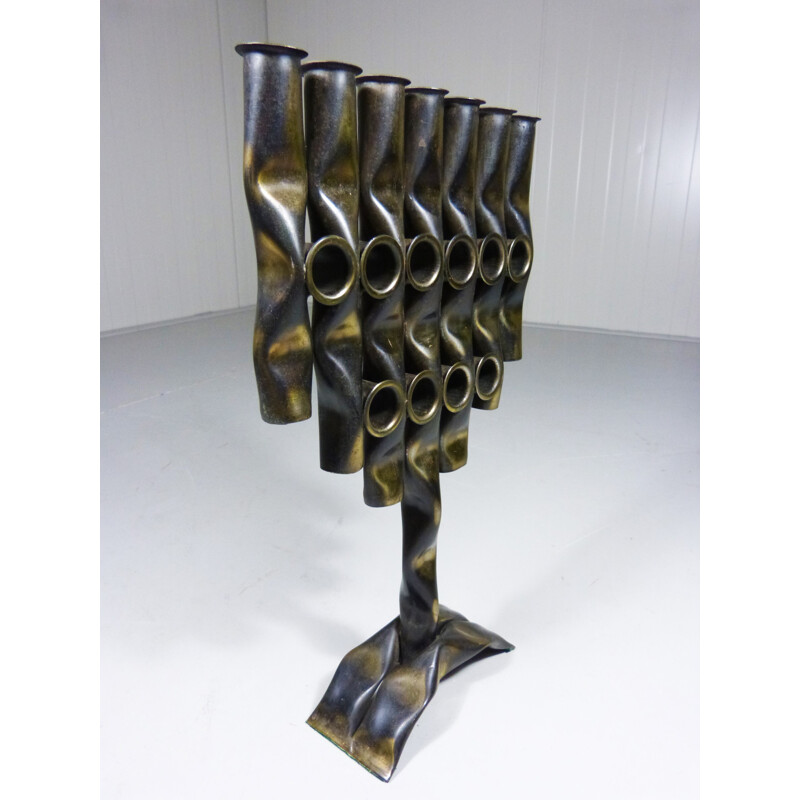Candle holder for 7 candles in brass - 1960s