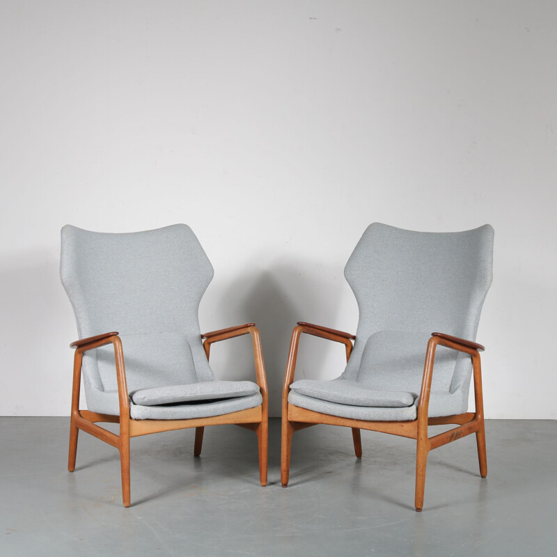 Vintage Pair of armchairs by Aksel Bender Madsen for  Bovenkamp, Netherlands