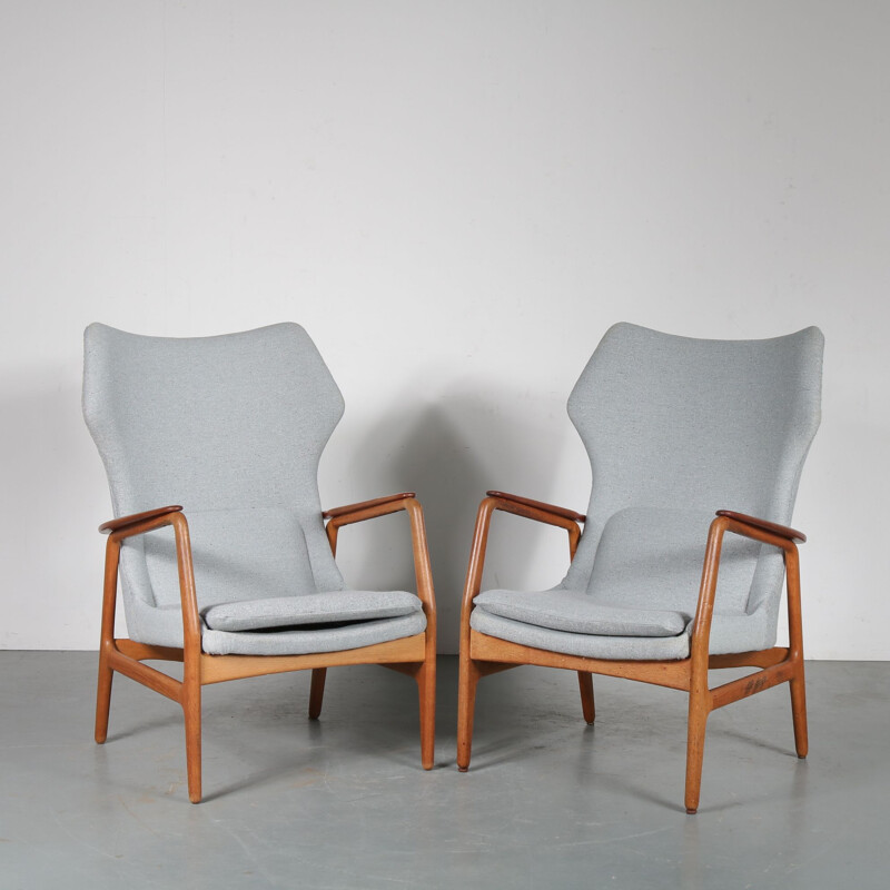 Vintage Pair of armchairs by Aksel Bender Madsen for  Bovenkamp, Netherlands