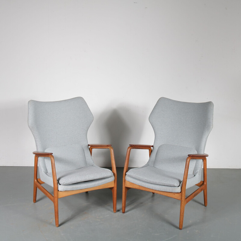 Vintage Pair of armchairs by Aksel Bender Madsen for  Bovenkamp, Netherlands