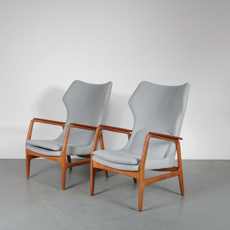 Vintage Pair of armchairs by Aksel Bender Madsen for  Bovenkamp, Netherlands