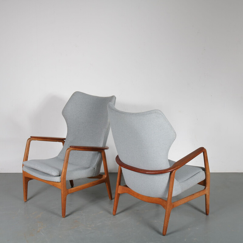 Vintage Pair of armchairs by Aksel Bender Madsen for  Bovenkamp, Netherlands