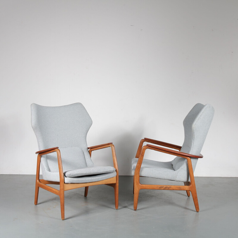 Vintage Pair of armchairs by Aksel Bender Madsen for  Bovenkamp, Netherlands