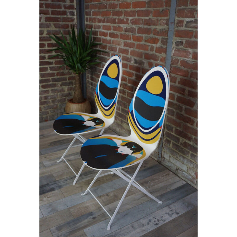 Paire de chaises vintage modèle Haute Couture par Christian Lacroix