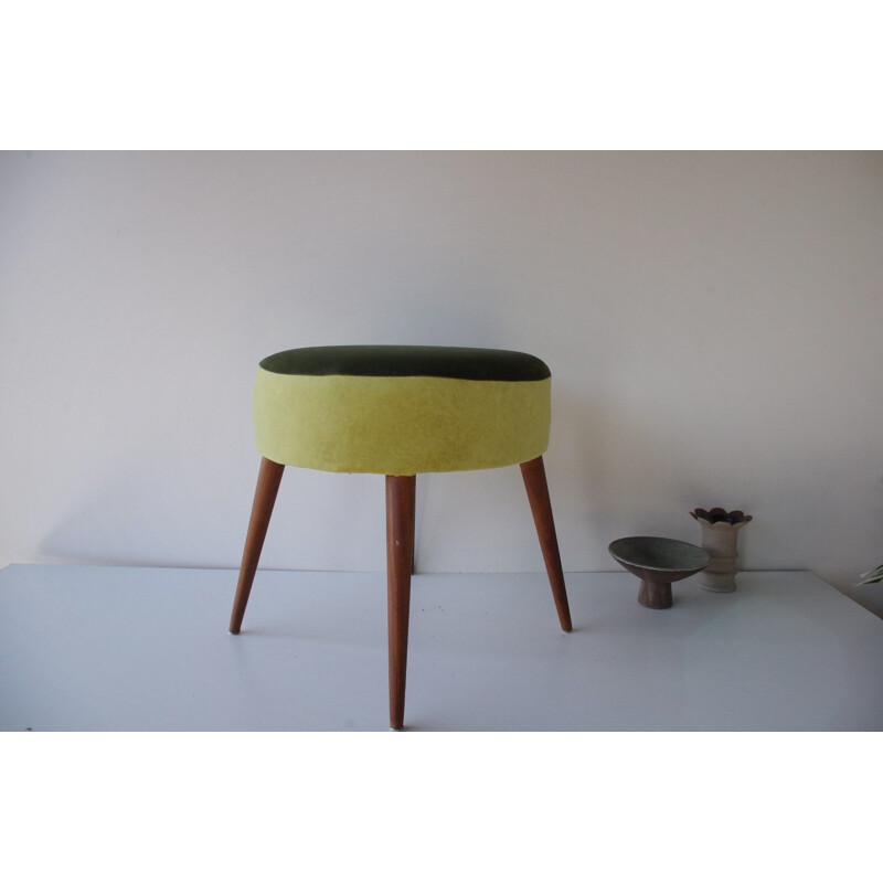 Green vintage stool, 1960s