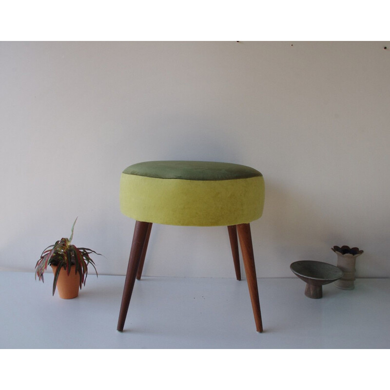 Green vintage stool, 1960s