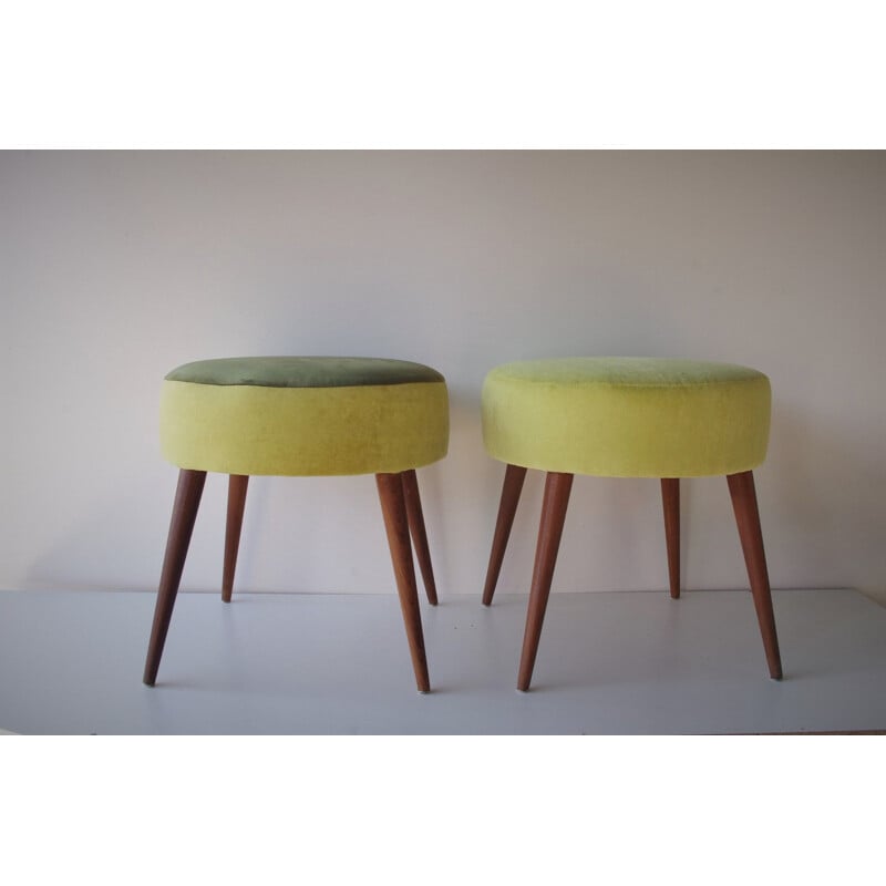 Green vintage stool, 1960s
