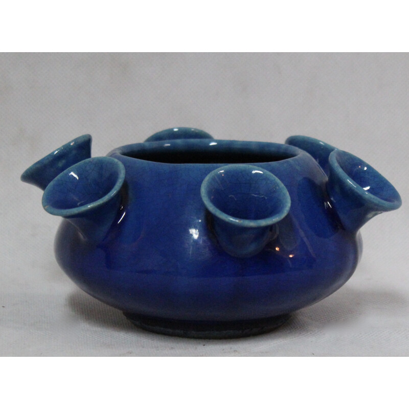 Decoration in blue ceramic, Pol CHAMBOST - 1950s