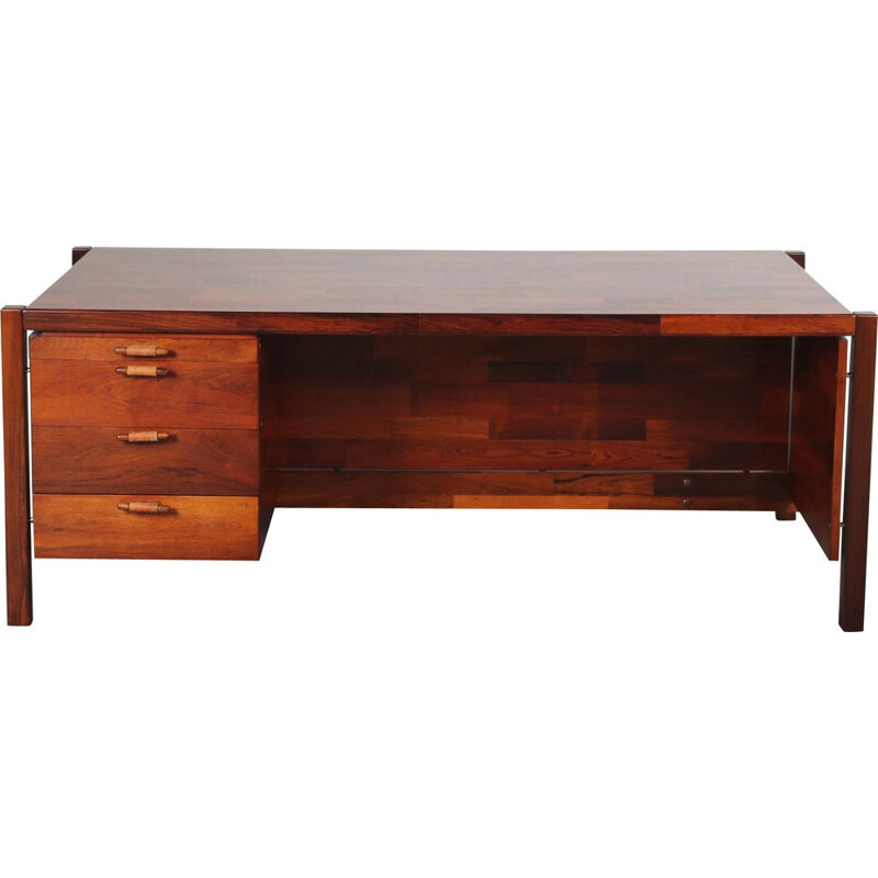 Vintage desk in wood by Jorge Zalszupin from by L'Atelier San Paulo, 1960s