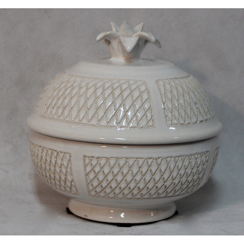 White ceramix box, Pol CHAMBOST - 1950s