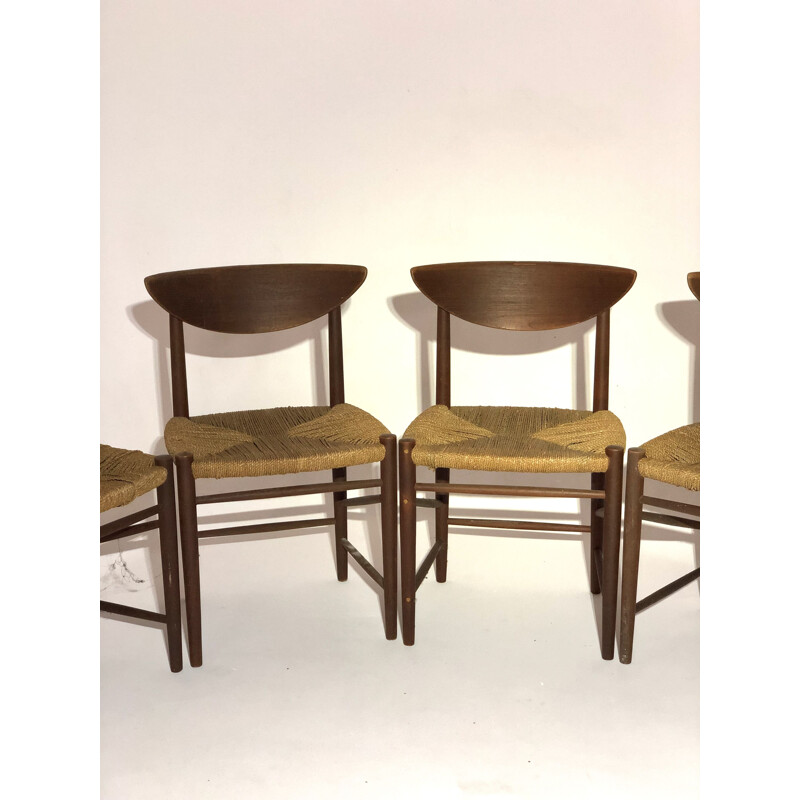 Suite de 4 chaises vintage de Peter Hvidt et Molgaard Nielsen