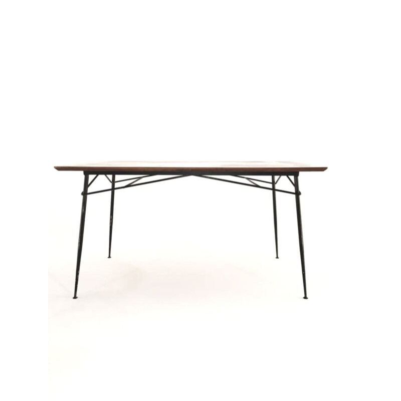 Table vintage en bois par Henry Lancel