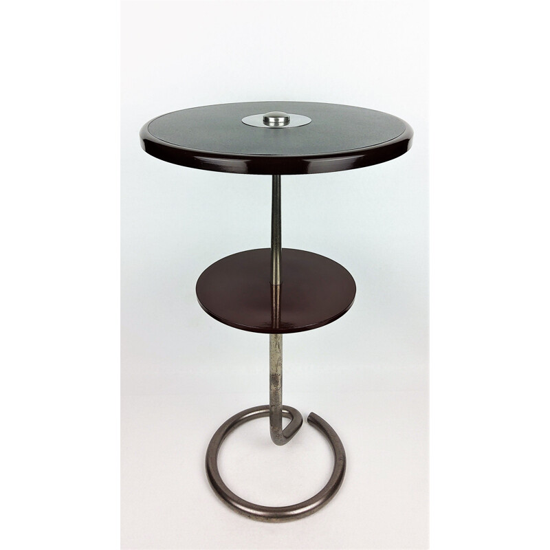 Vintage-Tisch aus Stahl und Metall von René Herbst by Stablet, 1930