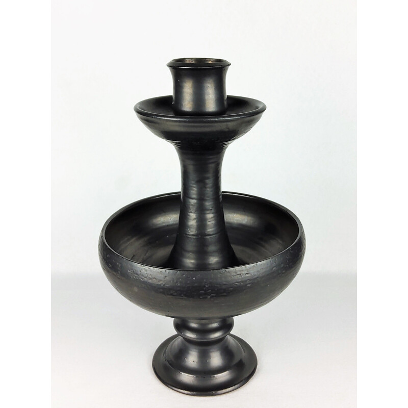 Vintage ceramic candlestick by Jean Marais