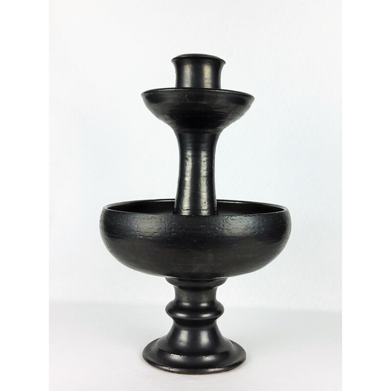 Vintage ceramic candlestick by Jean Marais