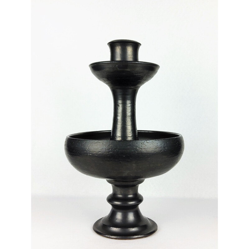 Vintage ceramic candlestick by Jean Marais