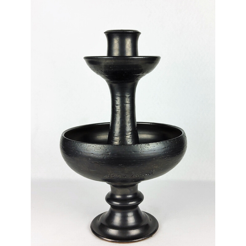 Vintage ceramic candlestick by Jean Marais