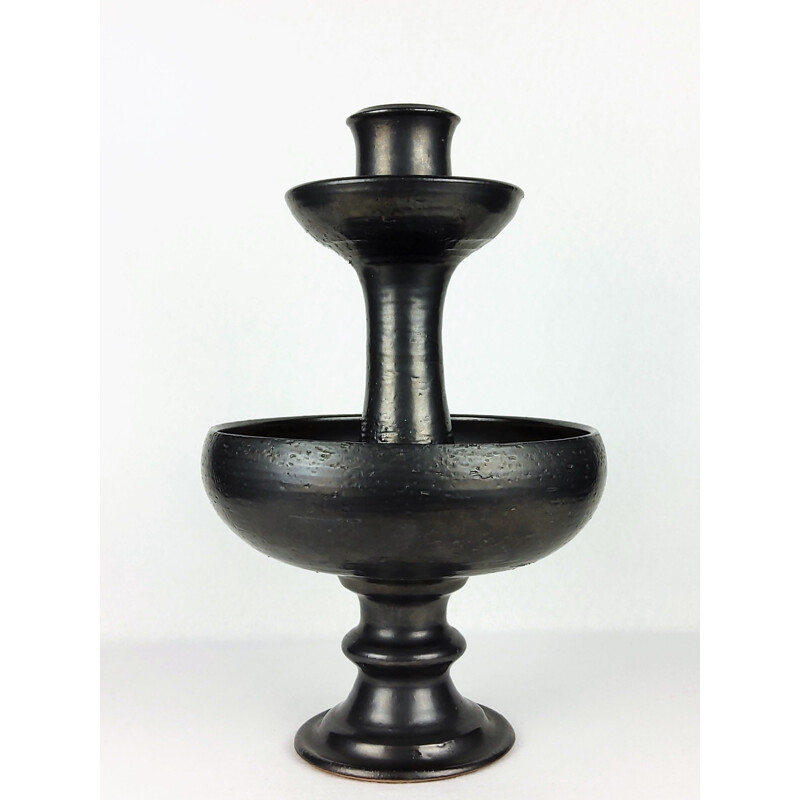 Vintage ceramic candlestick by Jean Marais