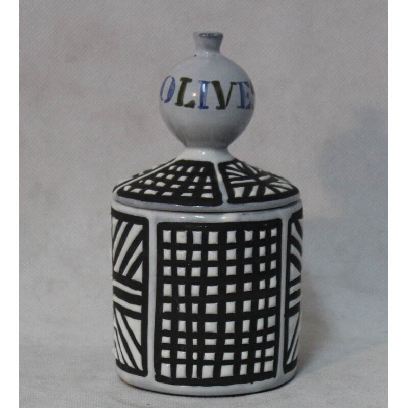 Pot en céramique noire Vallauris, Roger CAPRON - 1950