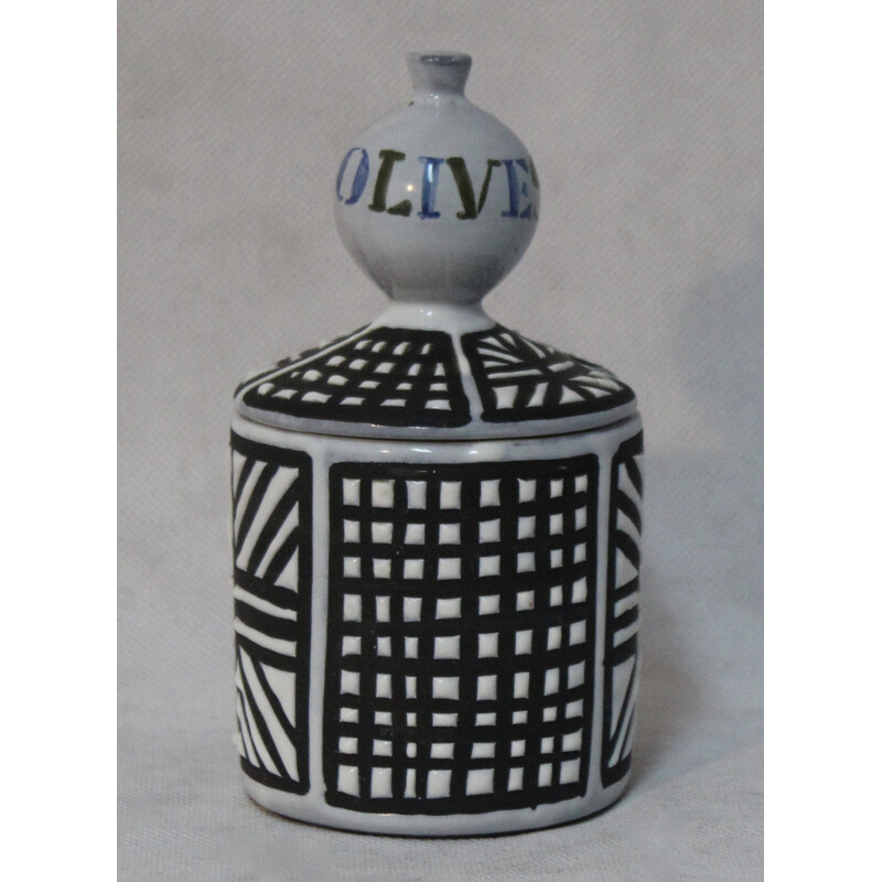 Vallauris pot in black ceramic, Roger CAPRON - 1950s