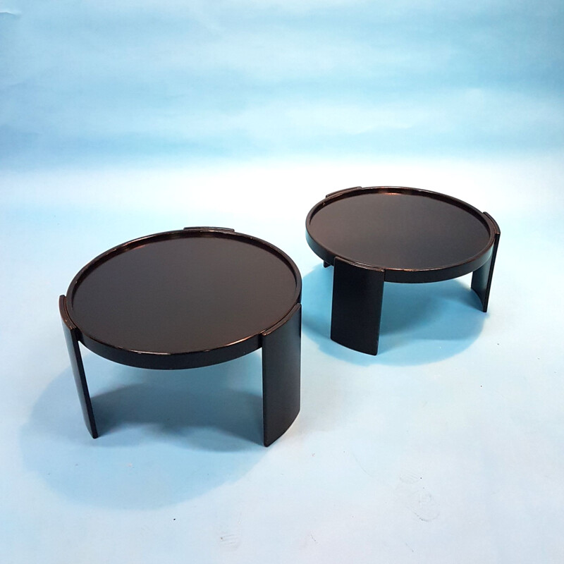 Pair of nesting tables by Gianfranco Frattini for Cassina