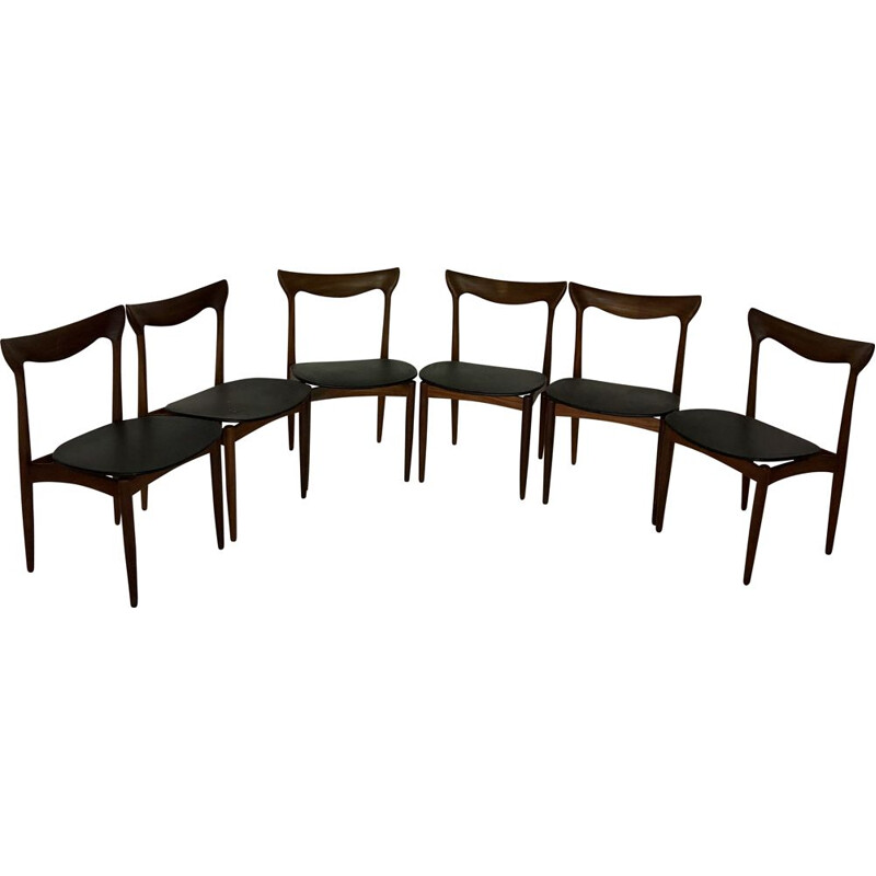 Suite of 6 vintage chairs by Henry Walter Klein