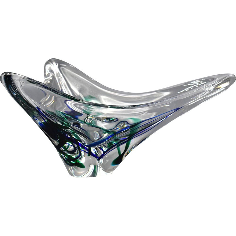 Vintage Glass Bowl by Max Verboeket for Maastricht Kristalunie, 1960s