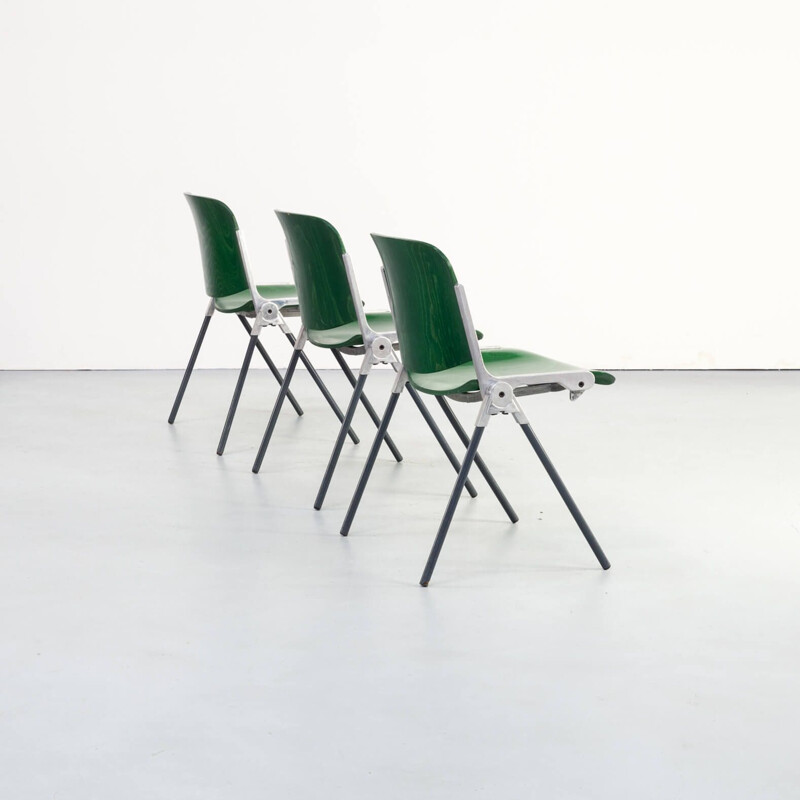 Ensemble de 3 chaises de salle à manger DSC axis de Giancarlo Piretti pour Castelli
