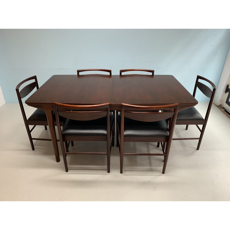 Vintage rosewood dining set by Mcintosh, 1960