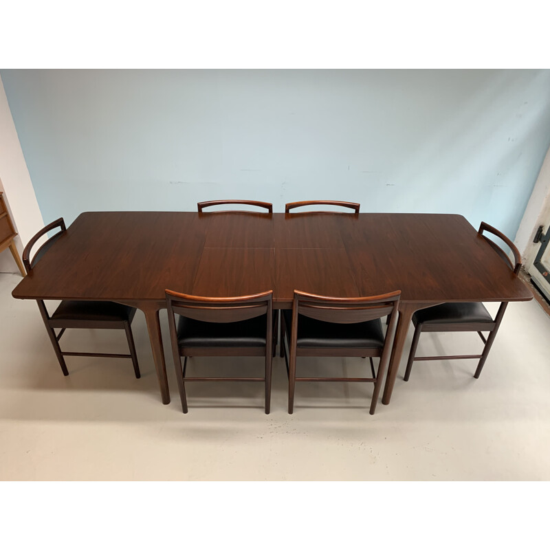 Vintage rosewood dining set by Mcintosh, 1960