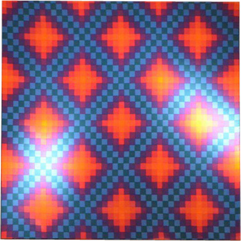 Large decorative Op Art textile, Verner PANTON - 1960s