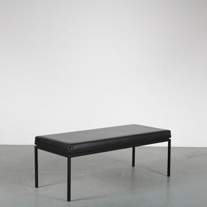 Vintage small room bench by A.P. Polak, Netherlands, 1950s 