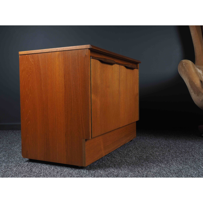 Vintage teak sideboard with double doors