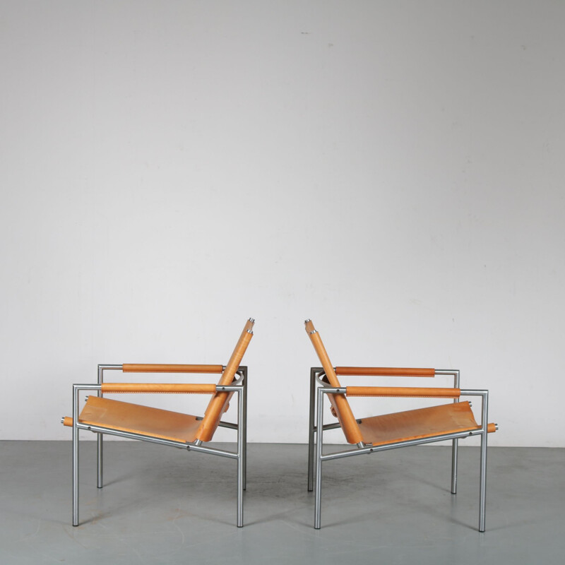 Vintage pair of Dutch lounge chairs by Martin Visser for Spectrum, Netherlands, 1960s 