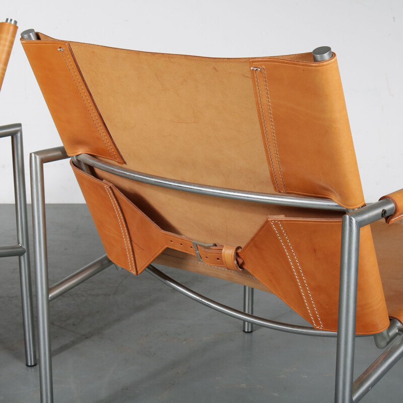 Vintage pair of Dutch lounge chairs by Martin Visser for Spectrum, Netherlands, 1960s 