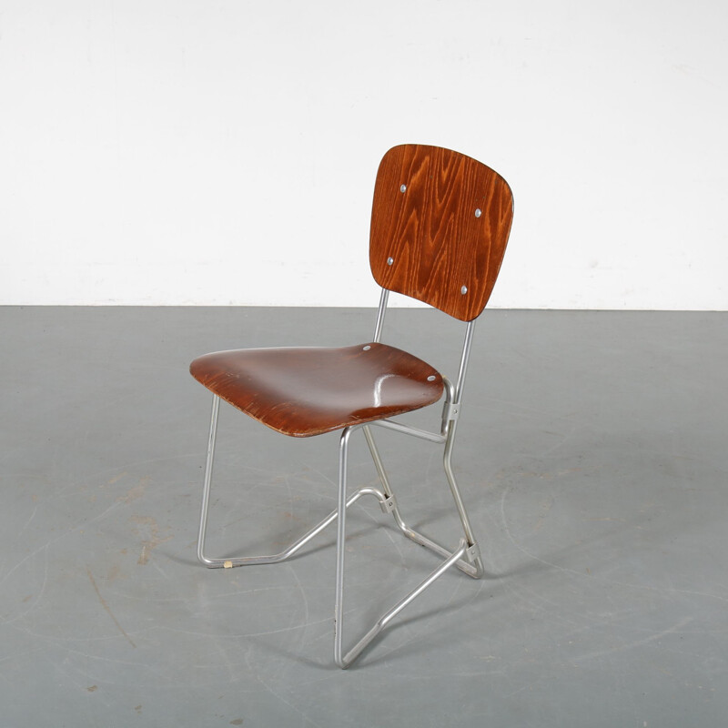 Vintage "Aluflex" chair by Armin Wirth for Hans Zollinger Sohre, Switzerland, 1950s 