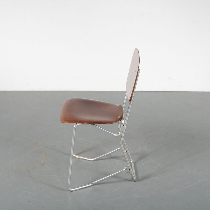 Vintage "Aluflex" chair by Armin Wirth for Hans Zollinger Sohre, Switzerland, 1950s 