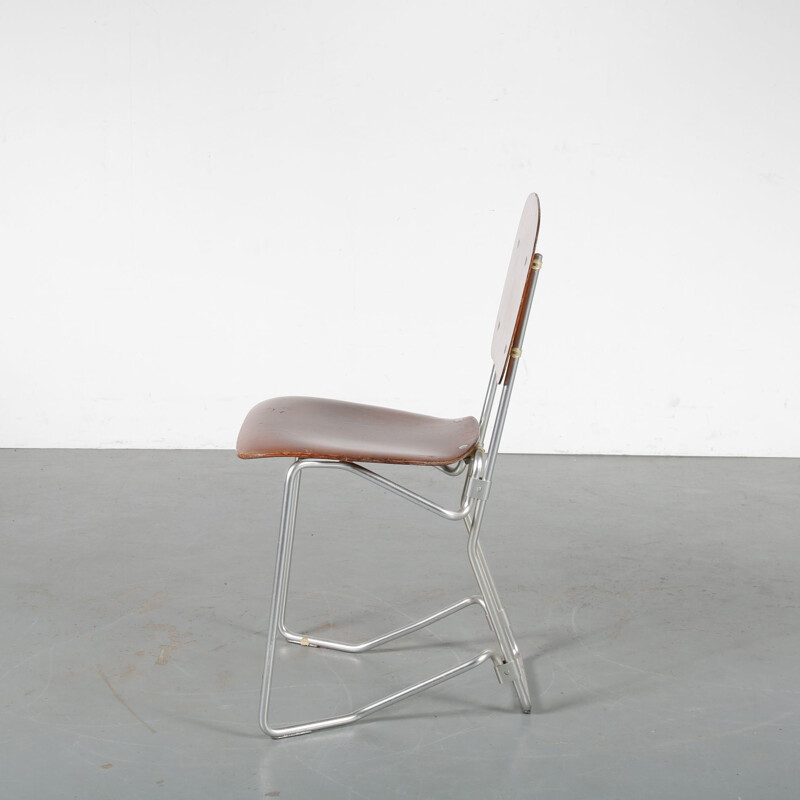 Vintage "Aluflex" chair by Armin Wirth for Hans Zollinger Sohre, Switzerland, 1950s 