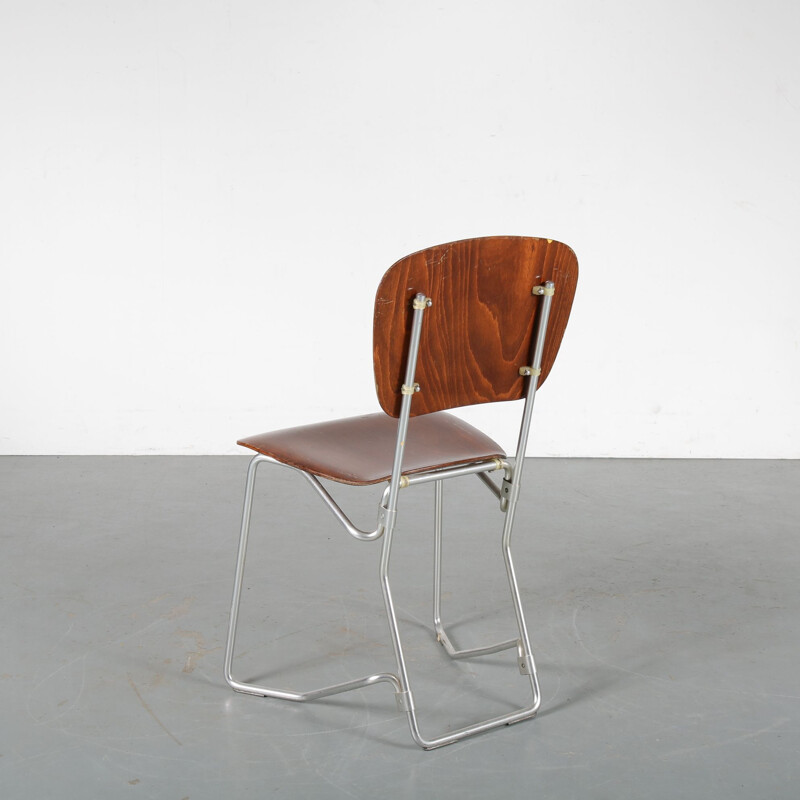 Vintage "Aluflex" chair by Armin Wirth for Hans Zollinger Sohre, Switzerland, 1950s 