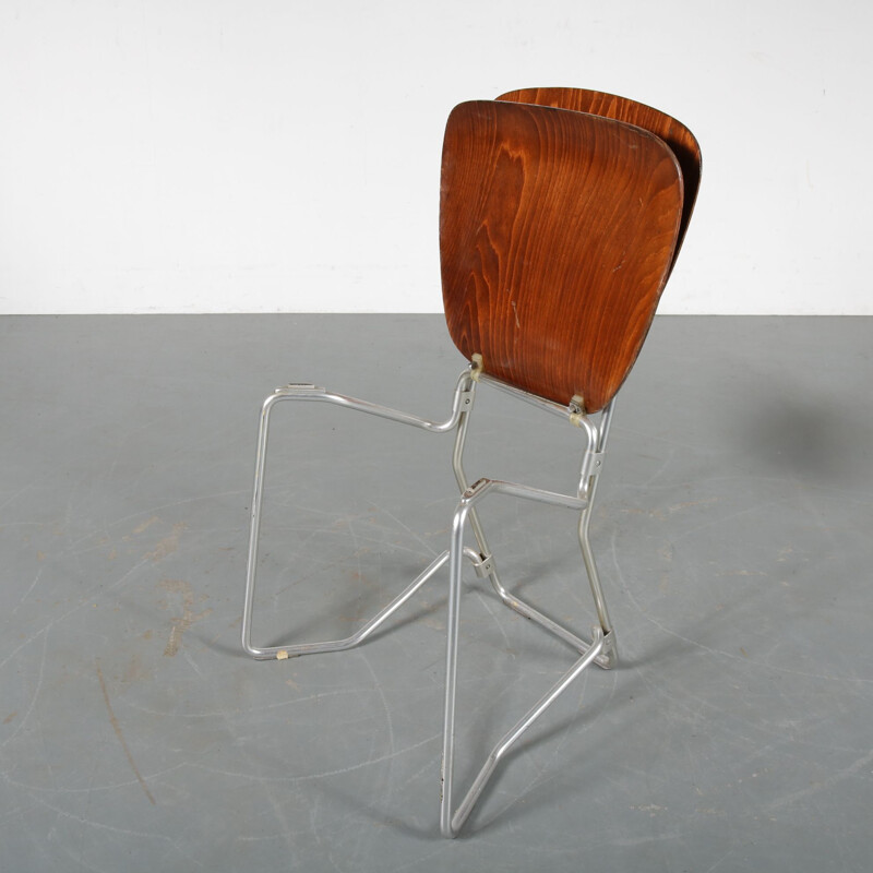 Vintage "Aluflex" chair by Armin Wirth for Hans Zollinger Sohre, Switzerland, 1950s 