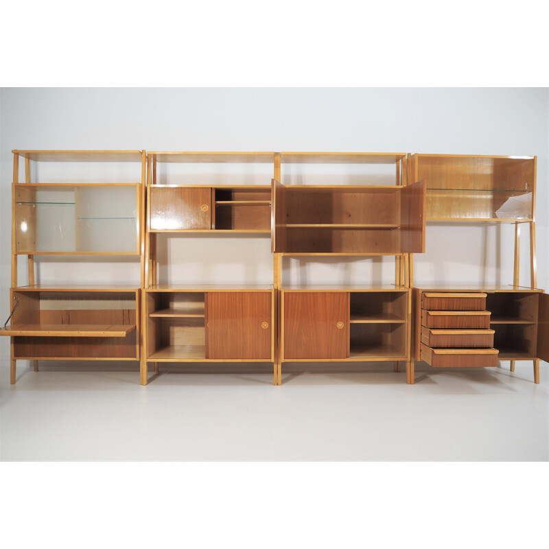 Vintage large vintage modular wall unit, 1970s