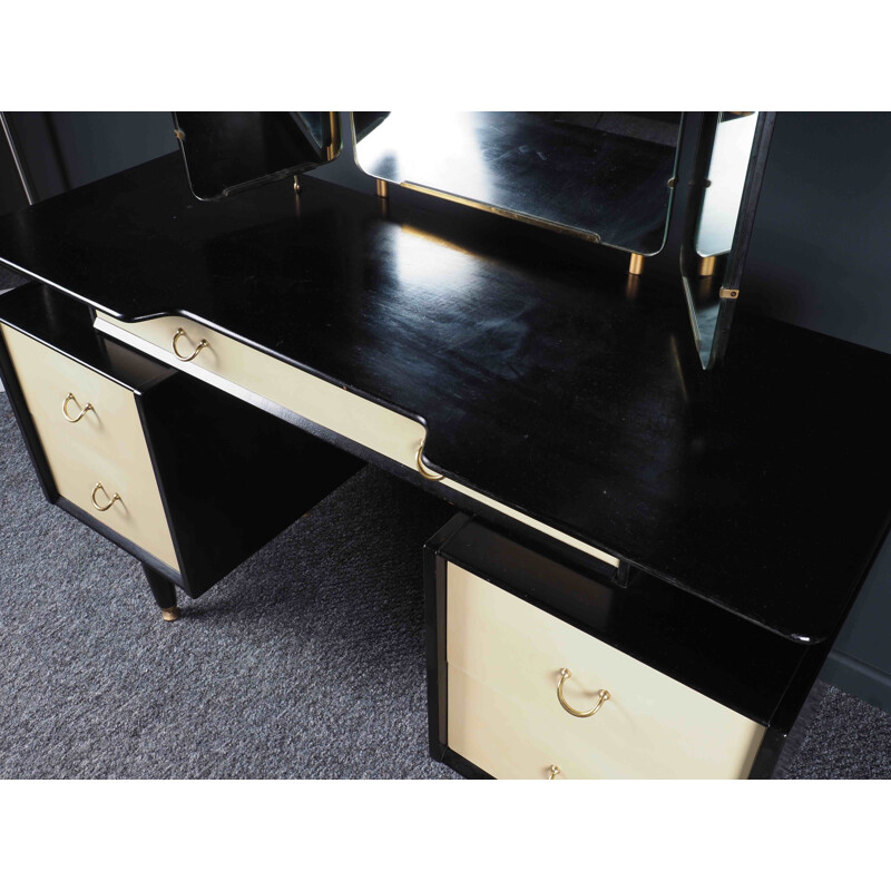 Vintage dressing table by E Gomme for G Plan in black & white