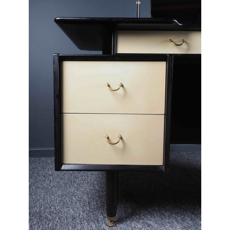 Vintage dressing table by E Gomme for G Plan in black & white