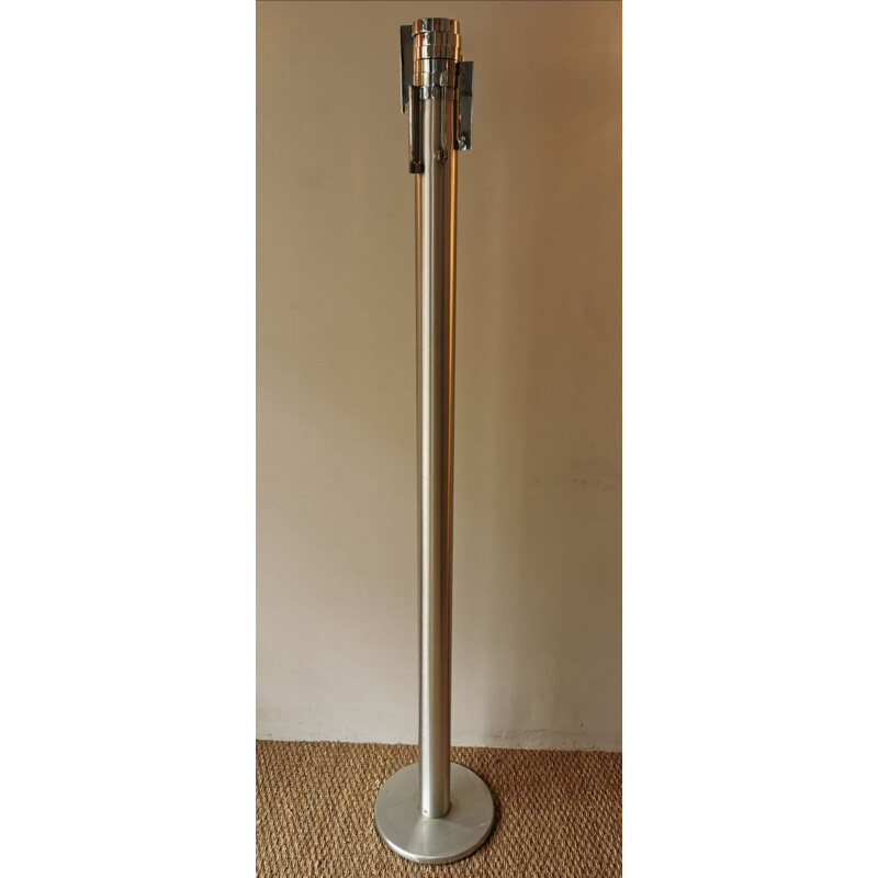 Vintage aluminium and chrome coat rack by Fase