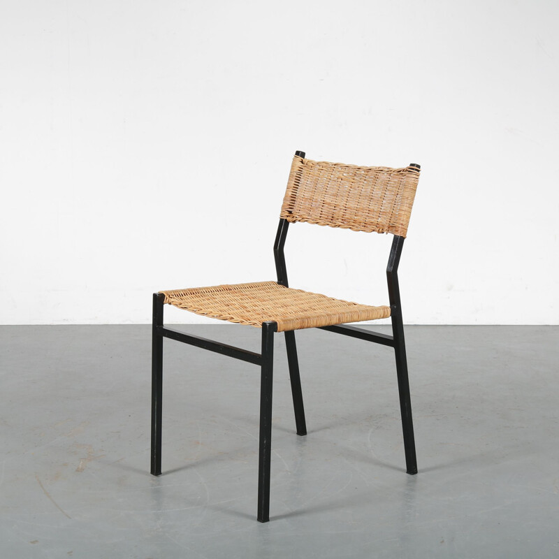 Vintage Wicker dining chair by Martin Visser from Spectrum, Netherlands, 1960s